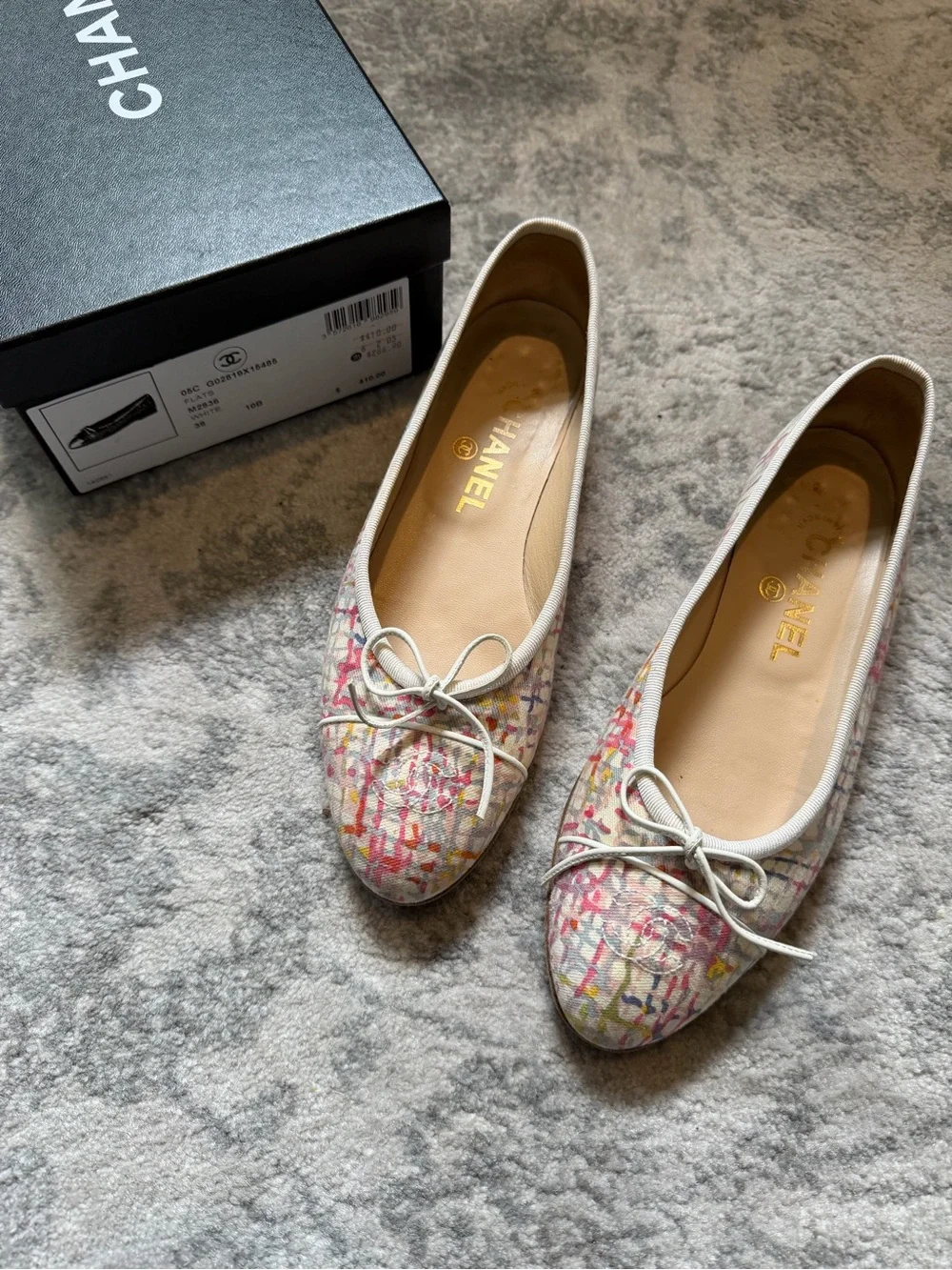 Chanel multicolor Ballet Flats - Classic Women's Flats sz 38
